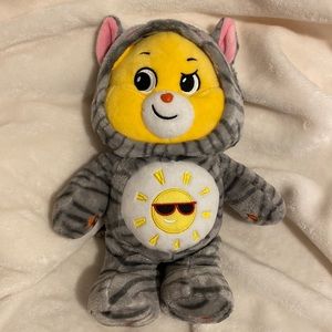 Care Bear Funshine Bear Cat Plush toy w/ Removable hoodie
